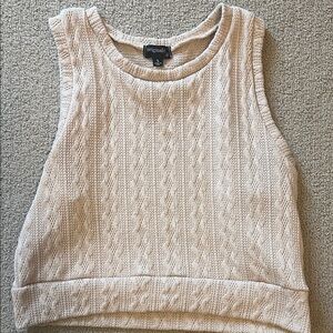 Women's Cream Cable Knit Top